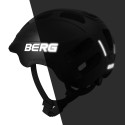 Casco de bicicleta infantil BERG S con ajuste trasero y detalles reflectantes para seguridad.