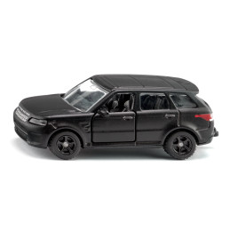 Réplica de juguete Range Rover Sport SIKU a escala 1:50 en color negro con puertas practicables.
