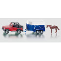 coche Jeep con remolque caballo - Blister