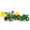 John Deere pala y remolque