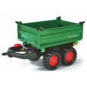 Remolque 2 ejes Verde para tractor a pedales