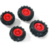 Ruedas neumaticas 2 x 260, 2 x 325x110 rojas