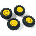 Ruedas neumaticas 2 x 260, 2 x 325x110 amarillas