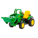 Tractor excavadora eléctrica infantil John Deere Ground Loader de 12V con pala móvil para niños.