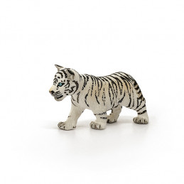Figura de juguete de cachorro de tigre blanco de Schleich, detallada y realista.
