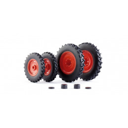 Llantas estrechas de metal escala 1:32 para tractor Claas Arion 400, accesorio de colección para diorama.