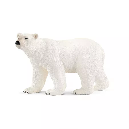 Figura realista de oso polar Schleich, juguete educativo pintado a mano
