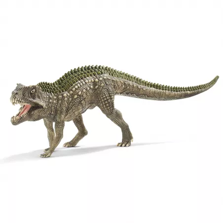 Figura de juguete Postosuchus de Schleich con mandíbula móvil para coleccionistas y niños.
