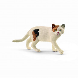 Figura realista de juguete de gato de pelo corto americano de la marca Schleich.