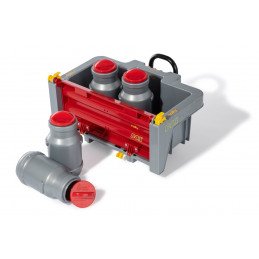 Caja de transporte RollyBox con 4 jarras de leche para tractor de pedales Rolly Toys