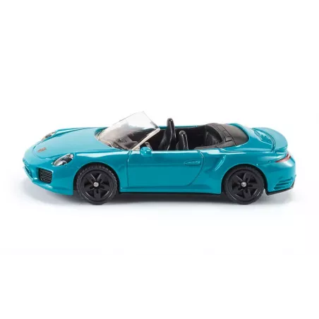 Coche de juguete Porsche 911 Turbo S Cabriolet en miniatura de metal y plástico detallado.