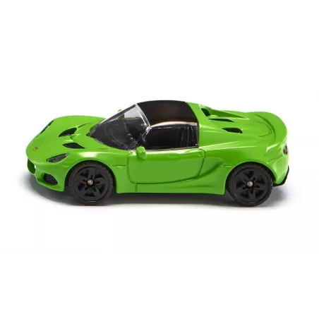 Miniatura de coche Lotus Elise de juguete fabricado en metal y plástico con detalles realistas.