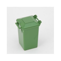 Cubo de basura verde de juguete escala 1:16 accesorio para camiones Bruder