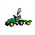 Tractor John Deere con remolque a pedales