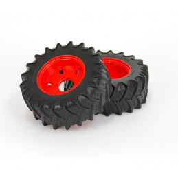 Ruedas traseras de repuesto originales para tractor de juguete Claas Axion 950 Bruder escala 1:16.