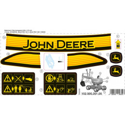 Pegatina oficial John Deere para excavadora de juguete RollyDigger, repuesto resistente y realista.