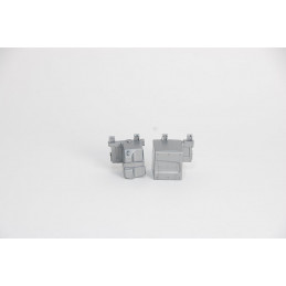 Accesorios plateados escala 1:16 para tractores y maquinaria de juguete Bruder.