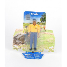 Figura articulada de trabajador de construcción Cat de Bruder a escala 1:16