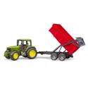 Tractor de juguete John Deere 6920 con remolque verde a escala 1:16