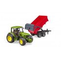 Tractor de juguete John Deere 6920 con remolque verde a escala 1:16