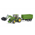 Tractor John Deere 7930 con pala y remolque