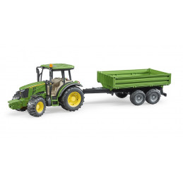 John Deere 5115M con remolque - escala 1:16