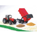 Tractor Massey Ferguson 7480 con remolque