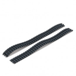 Dos cadenas de goma Cat de alta resistencia para excavadoras y tractores de juguete Bruder.