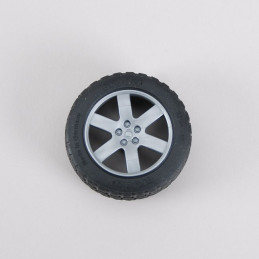 Rueda de repuesto original a escala 1:16 para coche de juguete Land Rover de Bruder.