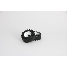 Ruedas delanteras de repuesto Bruder escala 1:16 para tractores de juguete Steyr y New Holland.