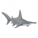 Figura de juguete de tiburón martillo Schleich pintada a mano con detalles realistas.