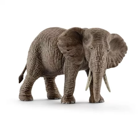 Figura de juguete realista de elefante africano hembra para coleccionismo y juego educativo.