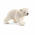 Figura realista de cría de oso polar Schleich pintada a mano para juego educativo infantil.