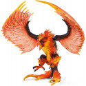 Águila de fuego de Schleich, figura de juguete detallada con alas ardientes de la colección Eldrador.
