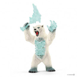 Figura de juguete del Oso Blizzard con piqueta de hielo de Eldrador Creatures