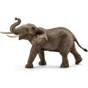 Figura realista de elefante africano macho para colección y juego educativo.
