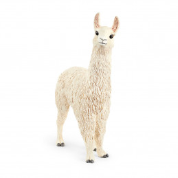 Figura de llama de juguete Schleich con diseño realista y pelaje detallado para juego infantil.