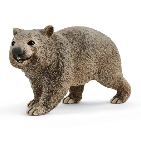 Figura de juguete realista de uómbat de Schleich Wild Life para coleccionistas y juego educativo.