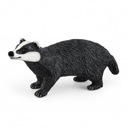 Figura detallada y realista de tejón europeo Schleich WILD LIFE para juego educativo.