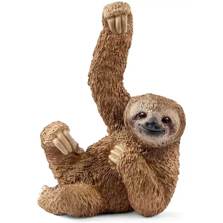 Figura de juguete de perezoso Schleich pintada a mano con detalles realistas