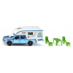 Camioneta Ford F150 camper de juguete con puertas abatibles de metal y plástico
