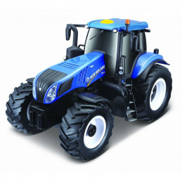 Tractor de juguete New Holland T8.320 a escala de la marca Maisto para coleccionistas.