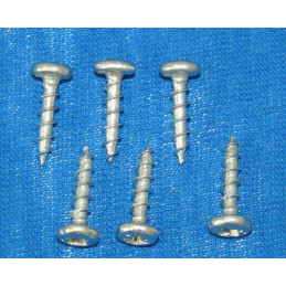 Set de 6 tornillos metálicos de repuesto original para vehículos de pedales Rolly Toys.