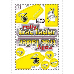 Pegatina oficial de repuesto para cargador de tractor de juguete Rolly Toys.