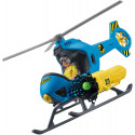 Helicóptero de rescate Schleich con dinosaurio tapejara y cañón de red de juguete.