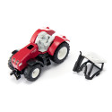Tractor de juguete Mauly X540 rojo con neumáticos de goma y cabina desmontable.