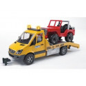 Camion Mercedes Benz Sprinter grua con todoterreno - Escala 1:16