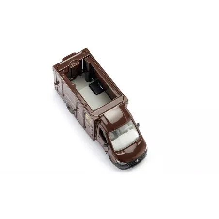 Furgoneta UPS Mercedes-Benz Sprinter a escala 1:50 de juguete y colección con puertas practicables.