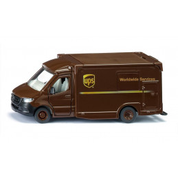 Furgoneta UPS Mercedes-Benz Sprinter a escala 1:50 de juguete y colección con puertas practicables.