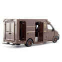 Furgoneta UPS Mercedes-Benz Sprinter a escala 1:50 de juguete y colección con puertas practicables.